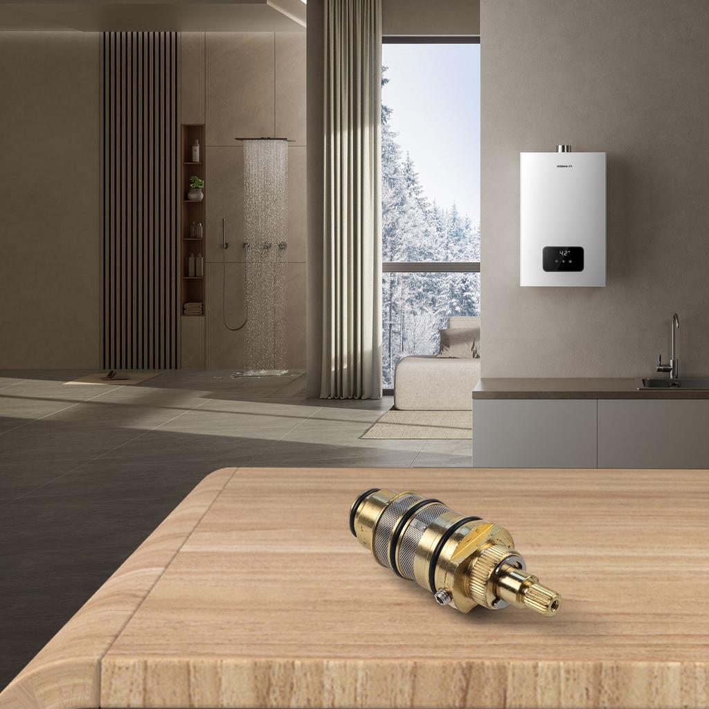 Brass Valve Built-in Thermal Components Safety Override Knob
