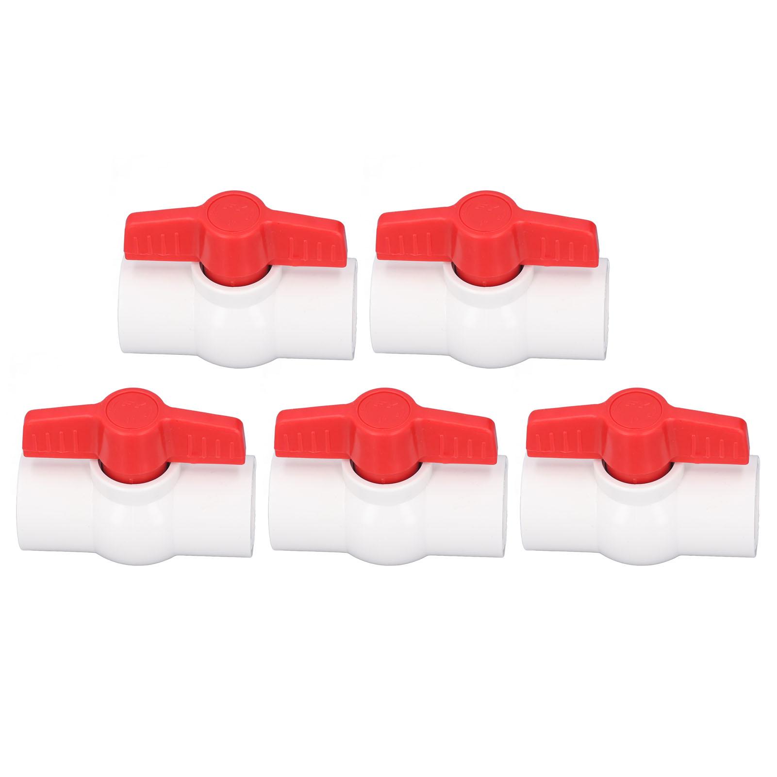 5Pcs Water Supply Valve PVC Plastic Screw Tubing Hose Pipe Quick Connect Fittings