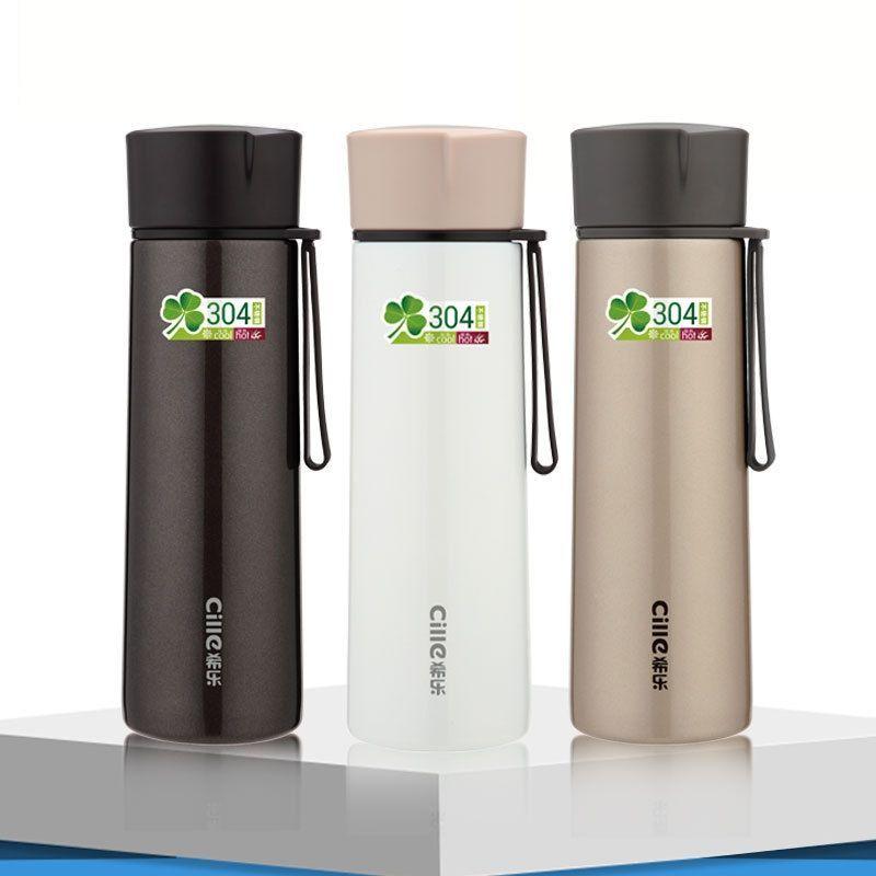 Large Capacity  Thermos Cup 500ml Vacuum Flasks Portable Stainless Steel Thermos Cup Water Bottle Travel Tea Mug Office Thermos Cup