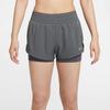 Nike Womens One Dri-Fit 3-In-1 Soft Comfortable Versatile Mid-Rise Sports Shorts Women shorts Gray DX6013068