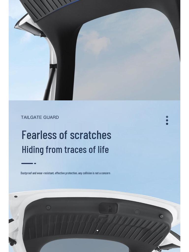 Tesla Model Y Six-Seat Tailgate Protection Pad - TPE Soft Rubber Trunk Guard