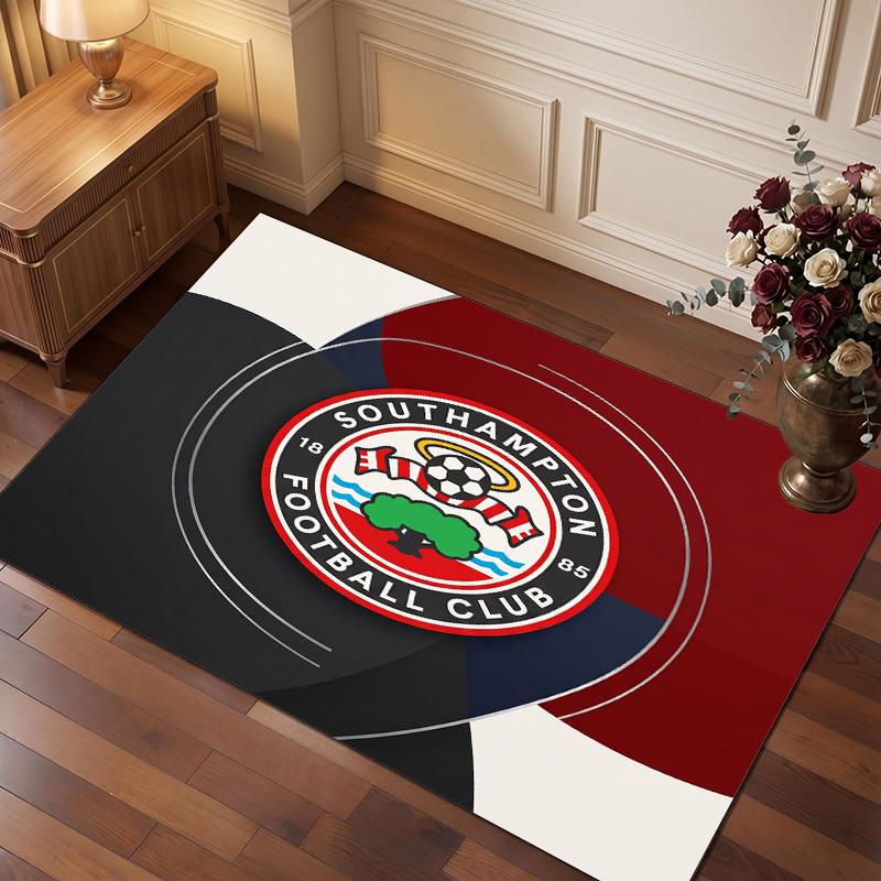 Tappeto in Velluto di Cristallo con Stampa del Southampton Football Club, Comodo Assorbente d'Acqua Antiscivolo per Pavimenti Interni
