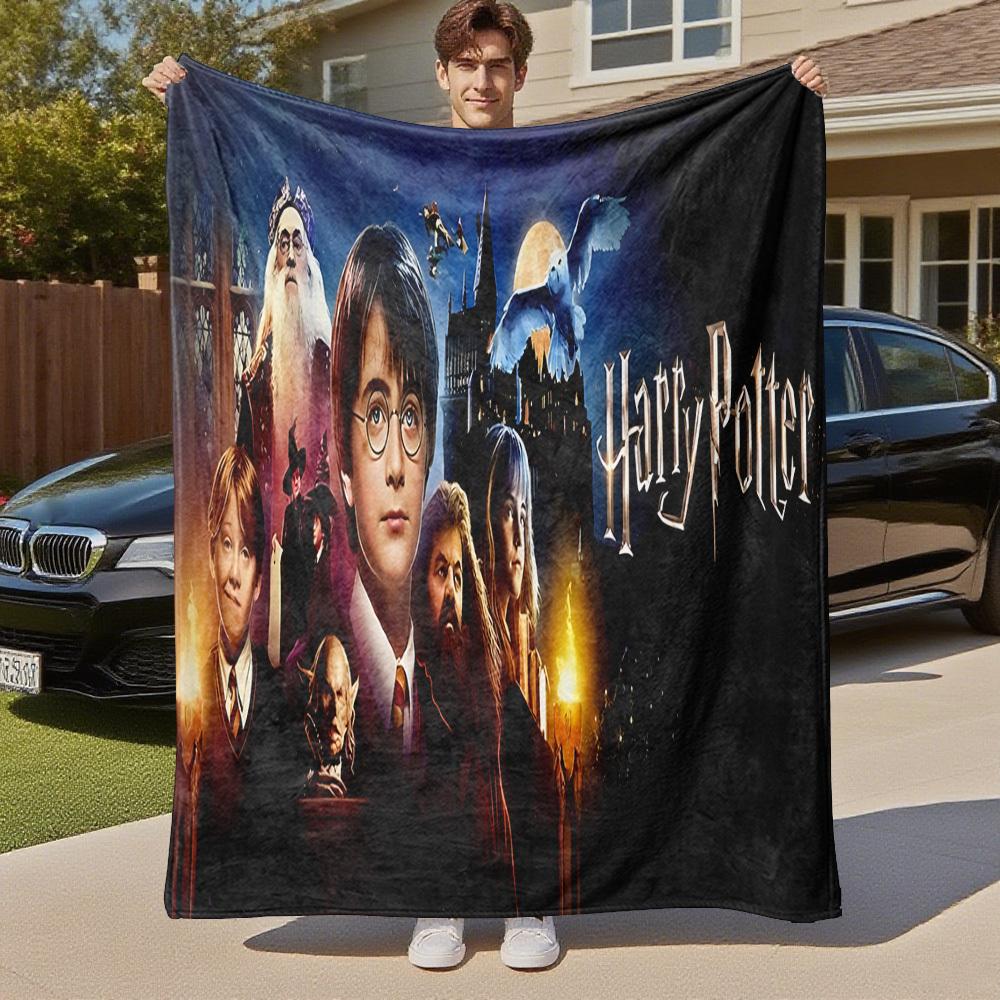 1pc Harry Potter,Hogwarts,Magic Outdoor Flannel Throw Blanket All Season Soft Warmth,Home Decor 1031046