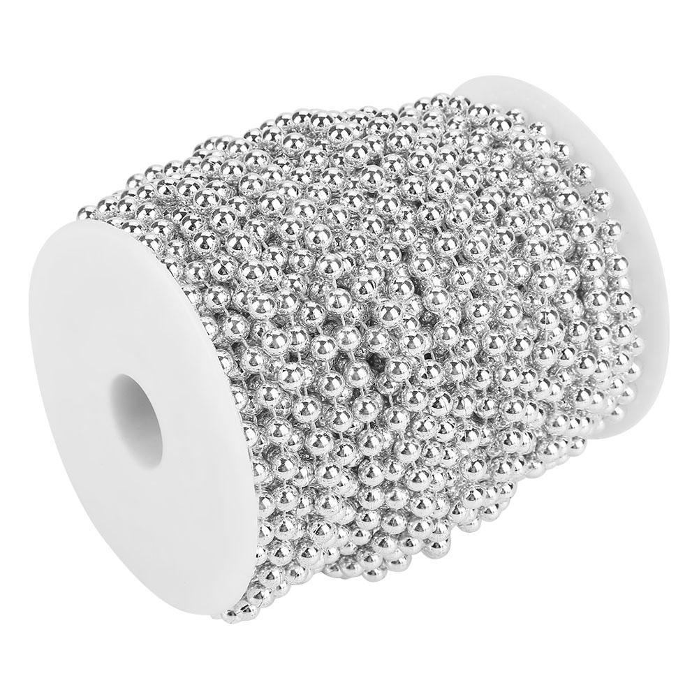 25m roll Electroplating Pearl Wire Beads Garland String DIY Wedding Decoration 6mm