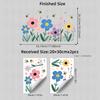 Kids Room Decor Static Window Decals Cute Flower Bee Removable Stickers For Nursery Playroom Classroom Cartoon Floral Wall Art
