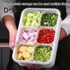 Food Storage Box Divided Snack Serving Tray with Lid BPA Free 6 Compartments Snack Box Portable Storage Organizer
