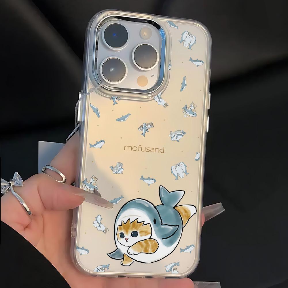 New Cute M-mofusands Cat Phone Case For IPhone 17 16e 16 15 14 13 12 11 Mini Pro Max X XSMAX 8 7 Air Plus Transparent Soft Cover