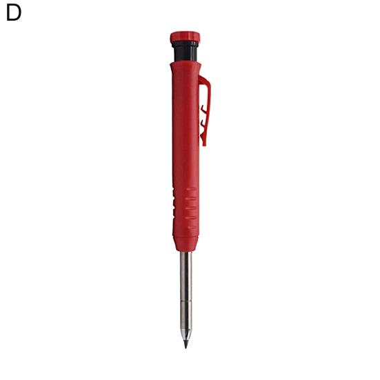 2.8mm Solid Carpenter Pencil Built-in Sharpener Scratch-resistant Graphite Manual Operation Woodworking Marking Pencil for Construction