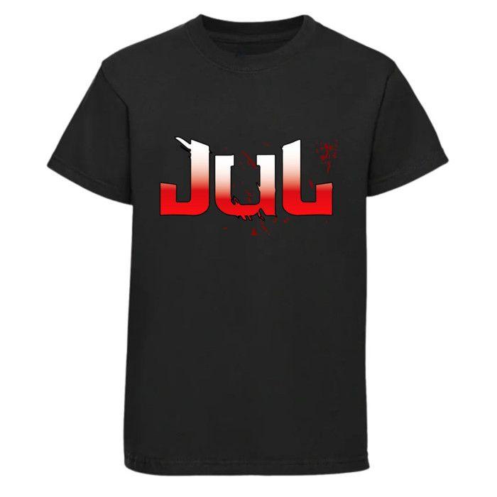 T-shirt Enfant - NPZ - Style JUL - Logo rouge - 100% coton premium - Noir