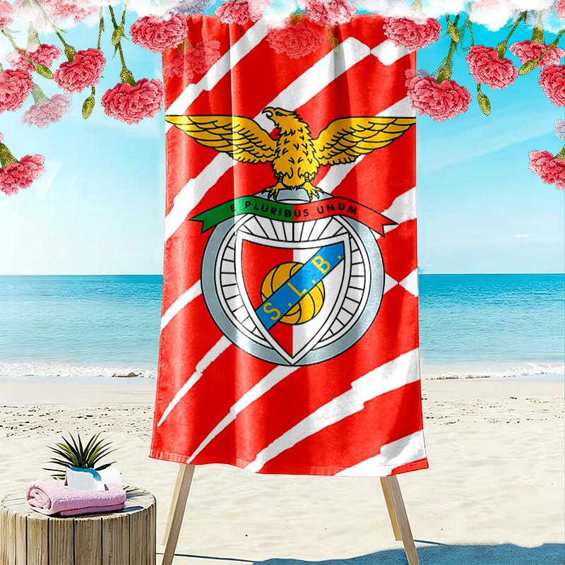 1pz Telo da Spiaggia SL Benfica Regalo di Compleanno Ideale per la Famiglia, Un Telo da Spiaggia Vivace Adatto per Attività all'Aperto