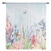 Summer Ocean Coral Shell Starfish Sheer Curtains for Living Room Decoration Window Curtains Kitchen Tulle Voile Organza Curtains