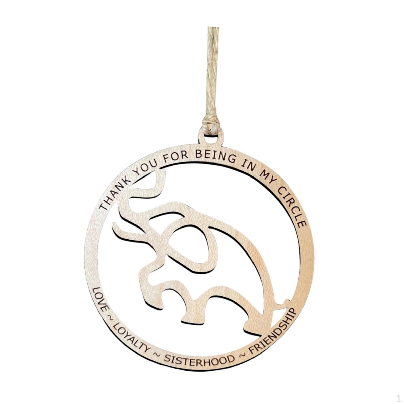 

Слон деревянный автомобиль подвесной орнамент зеркало подвеска универсальный деревянный знак табличка на Рождество without Bead