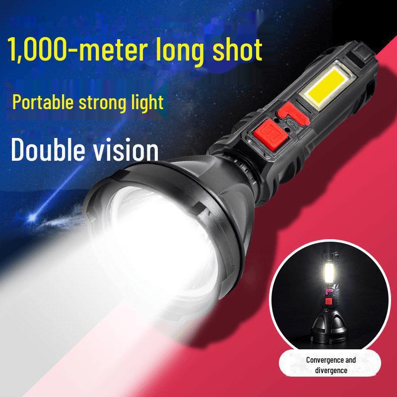 Rechargeable LED Tactical Flashlight: Compact, USB-Powered COB Light for Strong, Multi-Function Outdoor Use
