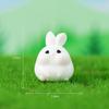 Adorable Resin Miniature Fat Bunny Figurines Diy Desktop Decor Cute Cartoon Style