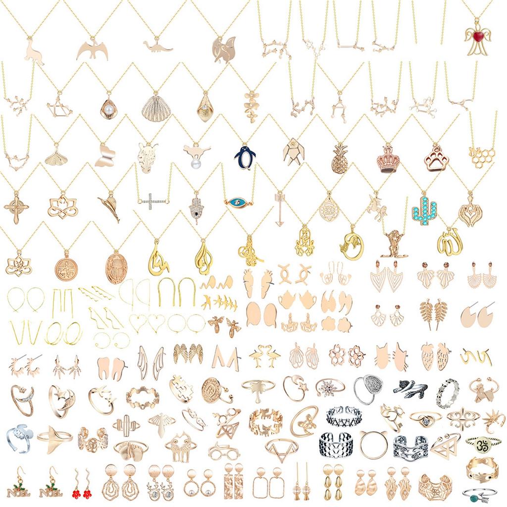 Ring Necklace Earring Christmas Jewelry Set Box