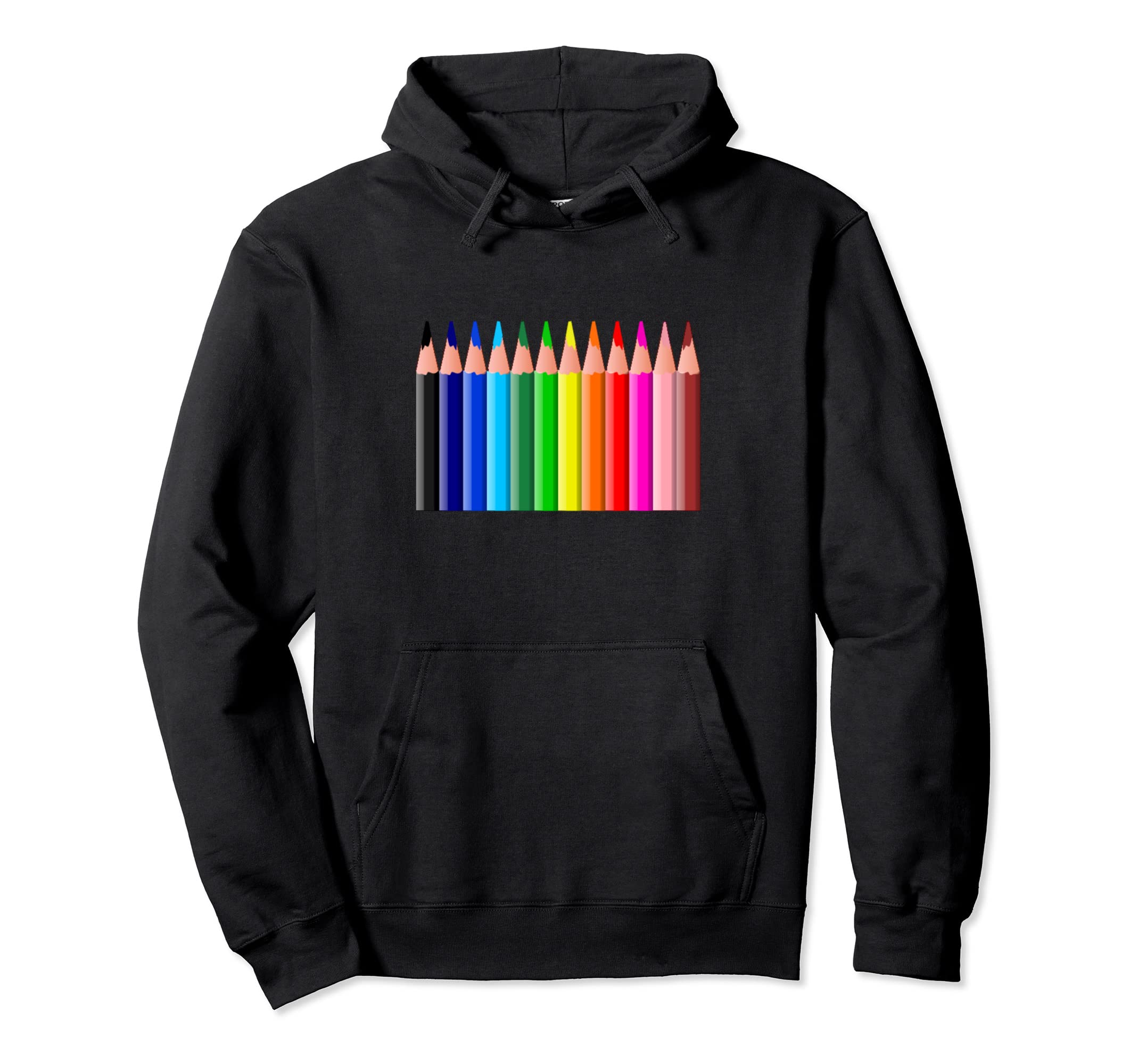 Rainbow Colored Pencils Hoodie чёрный 7196₽