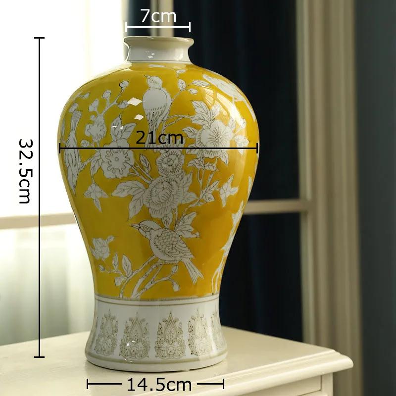 Blue and White Porcelain Ainted Vase Plant Pot Table Decoration Flower Arrangement Classical Flowers Vases Room Aesthetic Decor