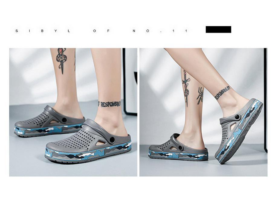 Herren 2024 Sommer Dual-Wear Camouflage Strandschuhe: Trendig, Übergröße, für Zuhause und den Außenbereich.