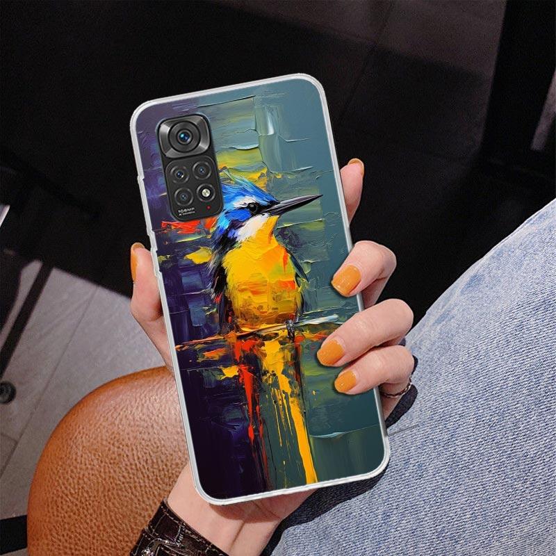 Animal Oil Painting Bird Phnoe Case for Phnoe Case for Xiaomi Redmi Note 15 14 14S 13 Pro Plus 12 12S 11S 11E 10S 10 11T 5G Uniq