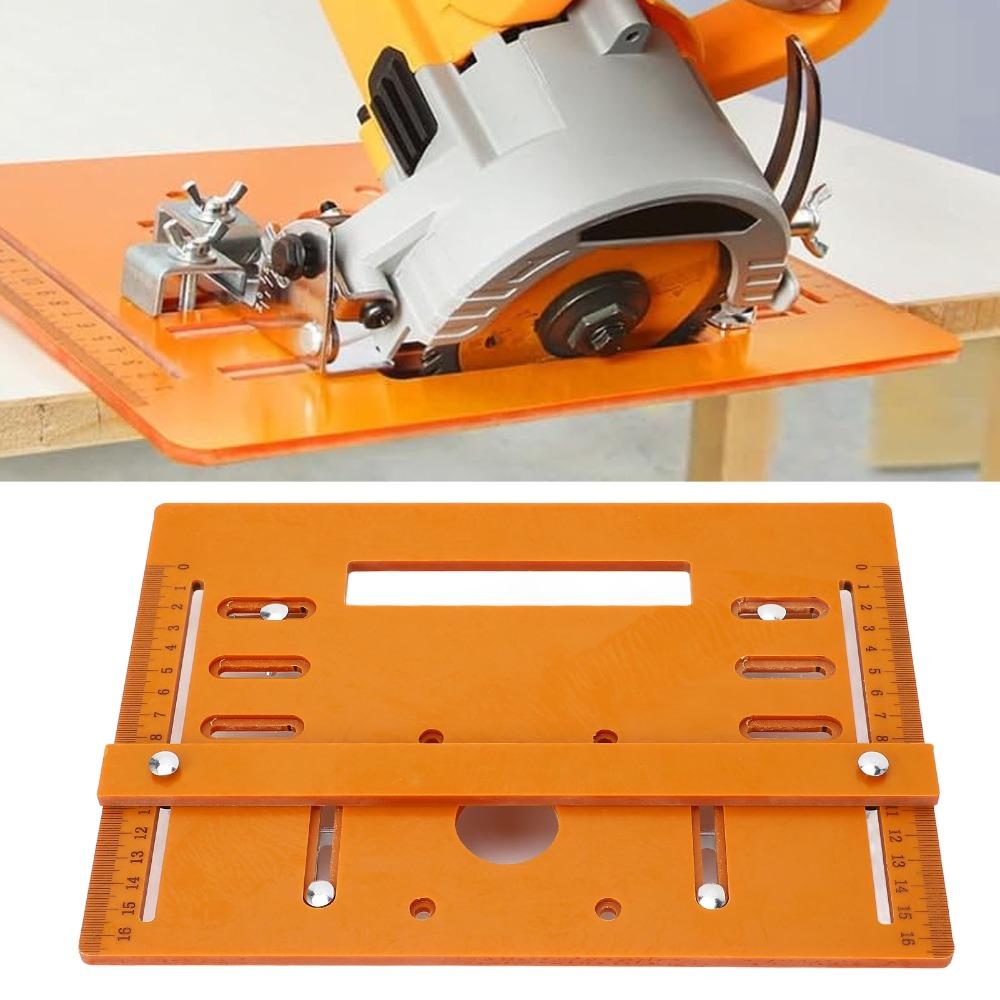 

28 x 20cm Cutting Machine Base Plate 5mm Thickness 4 Inch Circular Saw Base Plate Portable Cutting Guide Board Woodworking хакі