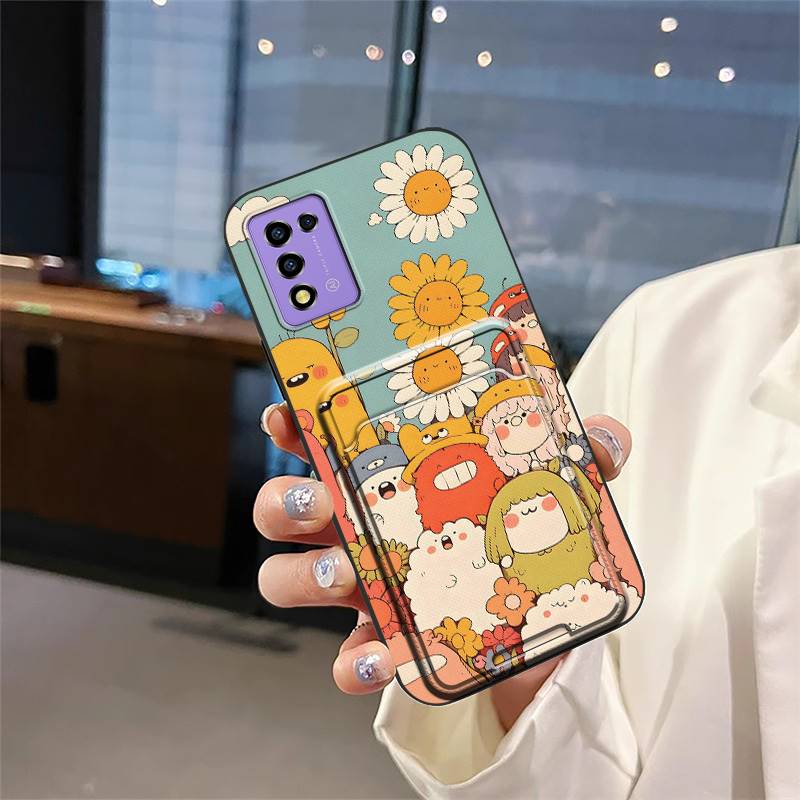 Fashion Design Cartoon Phone Case For ZTE Libero 5G iii/A202ZT Protective Shockproof Card Sleeve Cover Anti-dust Cute
