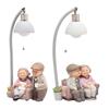 Resin Old Married Couple Adornment with LED Light Elderly Couple Figurine for Bedroom or Living Room Decoration
