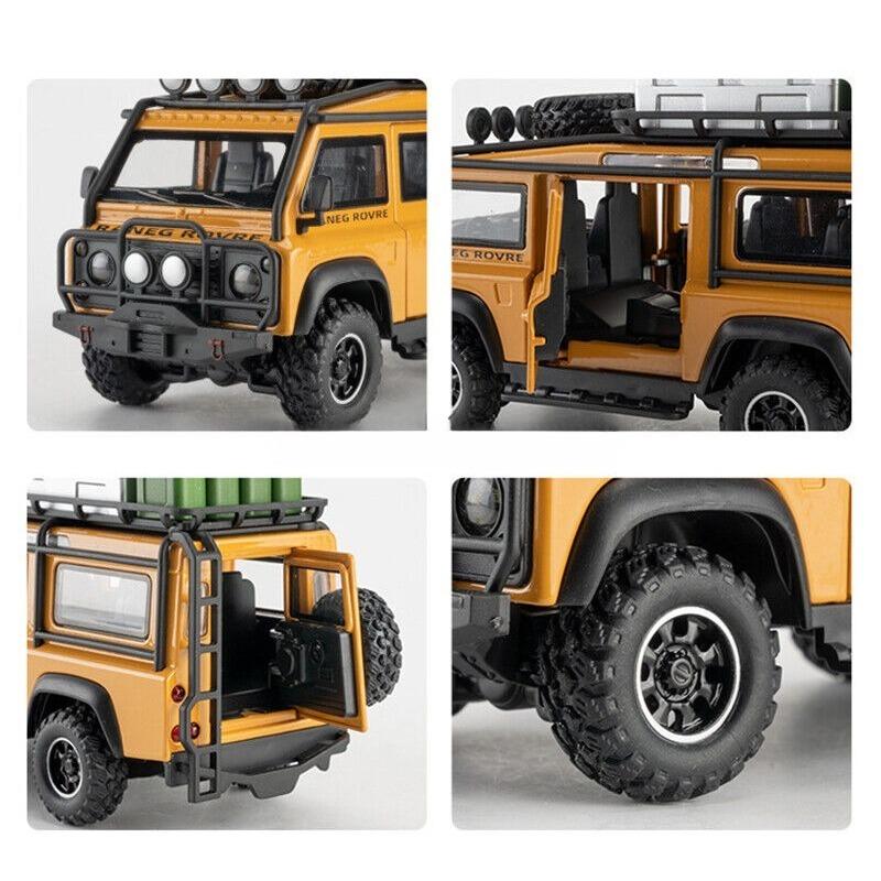 1/32 Diecast Fahrzeug für Land Rover Defender Van Modell Auto Spielzeug Sound Licht Spielzeug