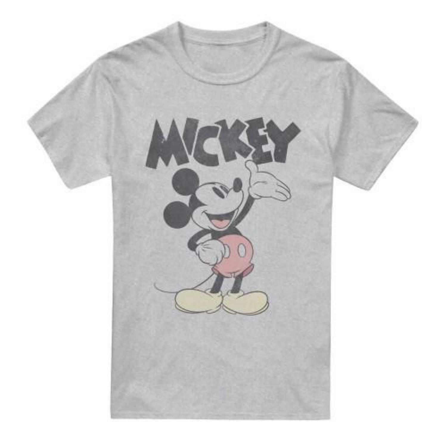 Mickey Mouse & Friends Mens Washout Heather T-Shirt S чёрный