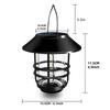 1pcs Solar Hanging Lantern Outdoor Waterproof Solar Flickering Garden Lanterns for Outdoor, Fence, Front Porch Exterior Lighting