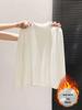 Top Base in Pile con Collo Alto da Donna - Stile Coreano, Manica Lunga, Sottile, Caldo, Ideale per Autunno e Inverno