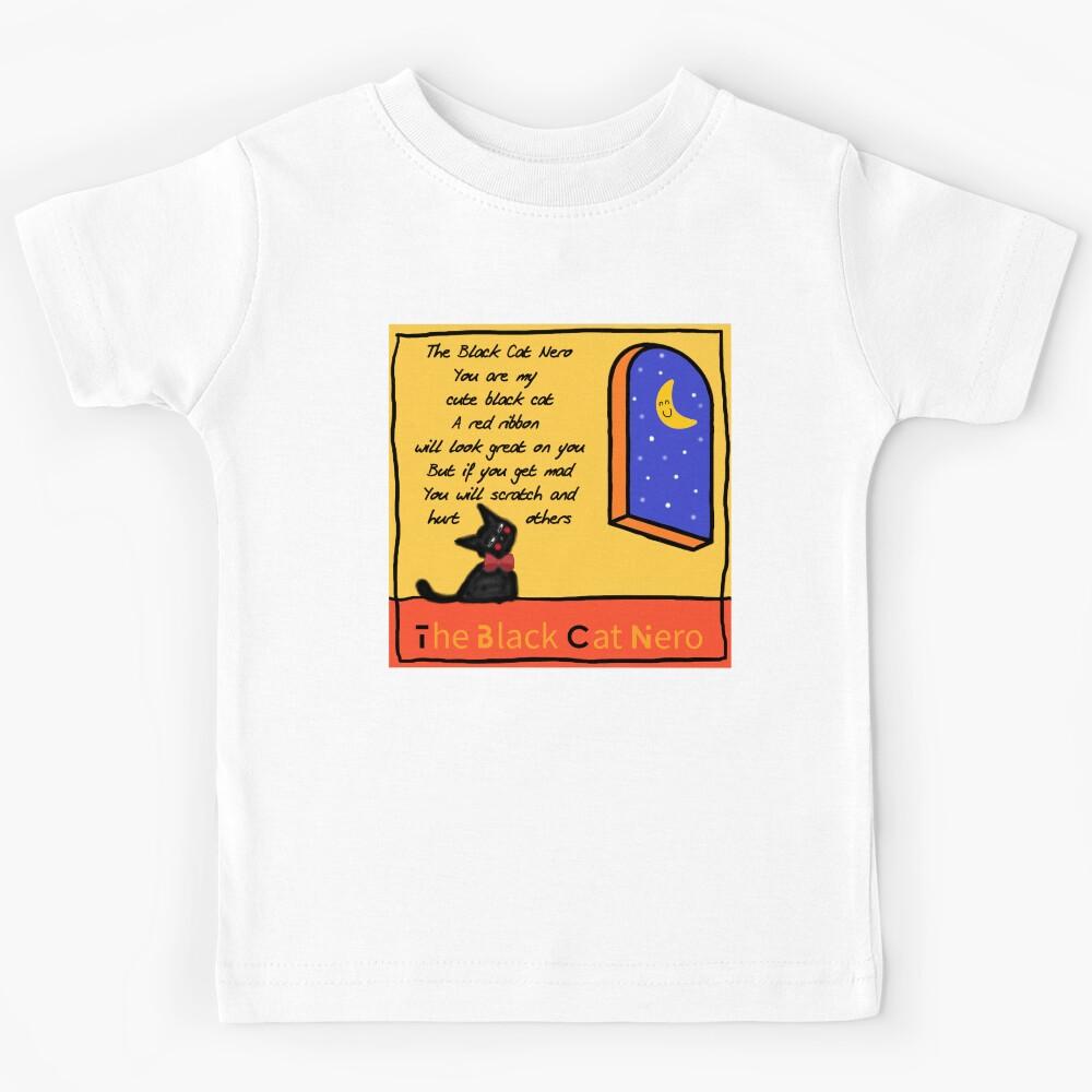 the black cat nero, cat Kids T-Shirt 120