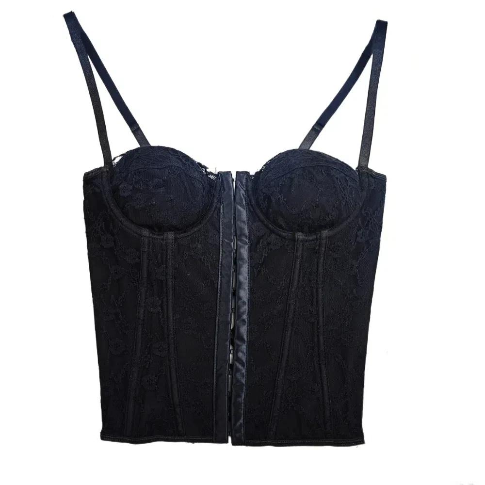 Sleeveless Lace Camisole Hollow Suspender Vest Spicy Girl Style Lace Corset  Travel