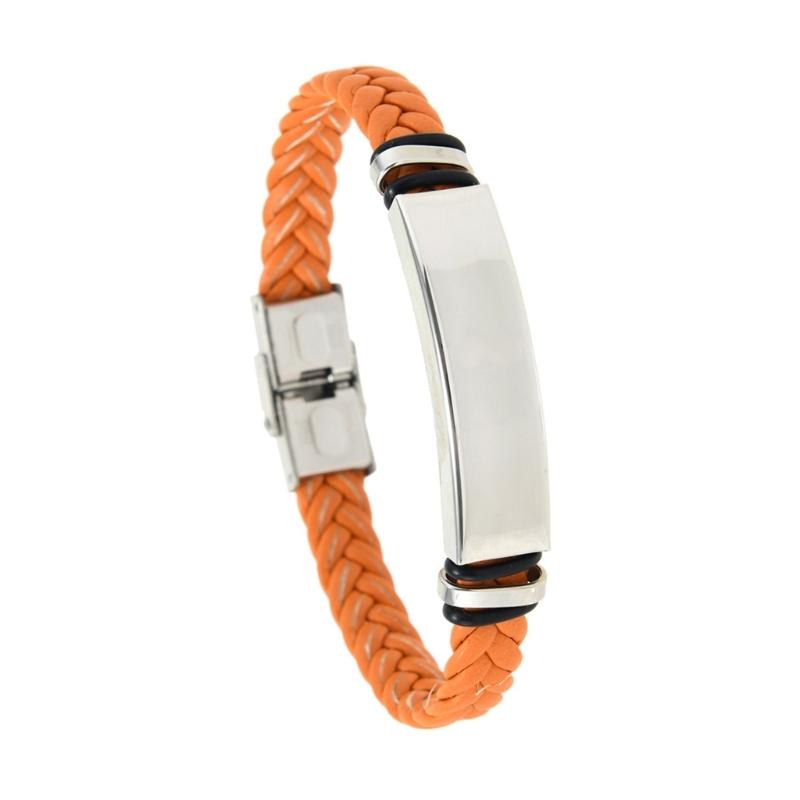Braccialetto in Pelle Intrecciata per Uomo e Donna con Chiusura Regolabile in Acciaio Inossidabile 12 Opzioni di Colore Leggero Unisex Braccialetto da Polso alla Moda