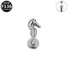 G23 Titanium Alloy Medical Grade Seahorse Ear Stud Piercing Jewelry