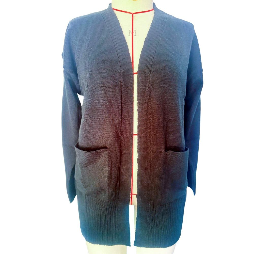 Pull décontracté ample à col en V pour femme Automne Hiver Tenue d'intérieur Pull en maille