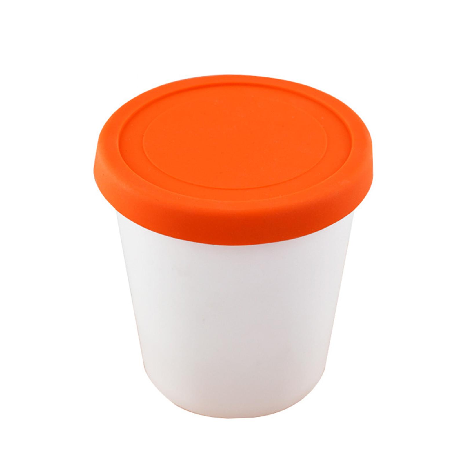 

Контейнеры для мороженого, контейнеры для хранения десертов, контейнеры с крышкой, круглые пластиковые контейнеры для десертов, контейнеры для хранения продуктов M 8x9.5cm оранжевый