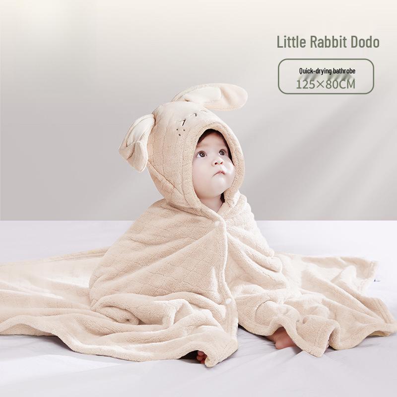 Super Soft Hooded Children s Coral Fleece Bath Towel Poncho - Thick, Absorbent, and Quick-Drying Baby Bathrobe