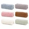 Large Capacity Pencil Case Zippered Plush Pen Pencil Pouches Portable Pencil Organizers Bag Travel Cosmetic Storage Bag