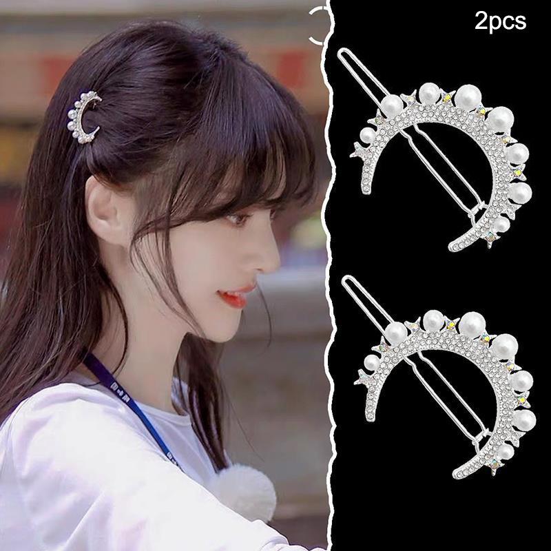 Kristall für Frauen Koreanische Neue Haarnadeln Mädchen Geometrische Perlen Haarspangen Mode Haarklammer Seitenclip Haaraccessoires