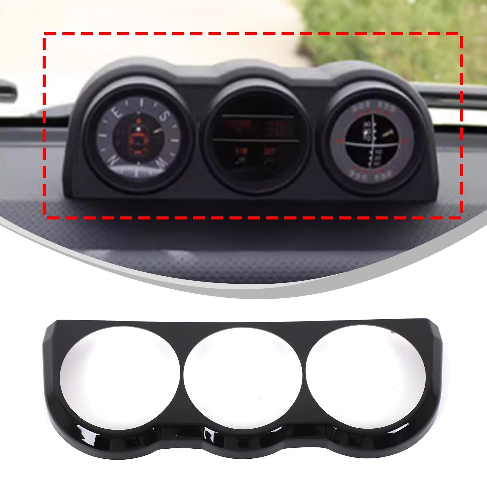 Глянцевая отделка тройного приборного щитка из АБС-пластика Piano Black для Toyota FJ Cruiser 2007-