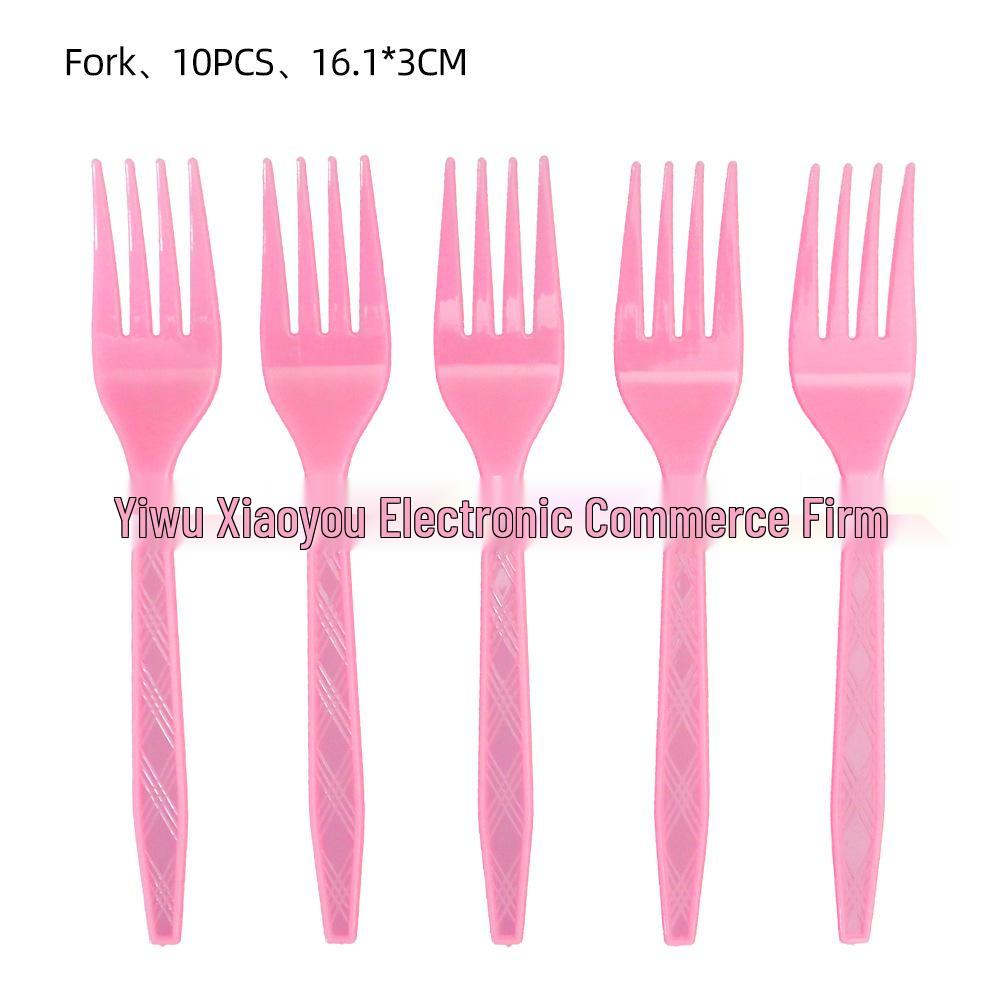 Pink Dinosaur-Themed Birthday Party Tableware & Decorations Set for Girls