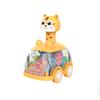 Cartoon Tiger And Deer Animal Inertial Lightup Toy Car For Toddlers And Early Learning