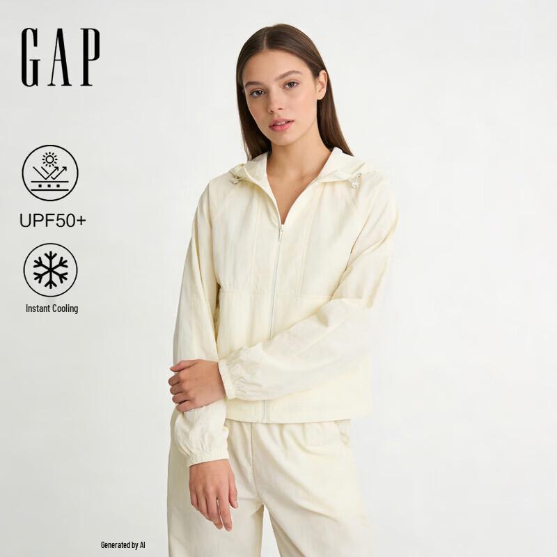 GAP Women s Sun Protection Cool Feel Hooded Jacket 170/92A