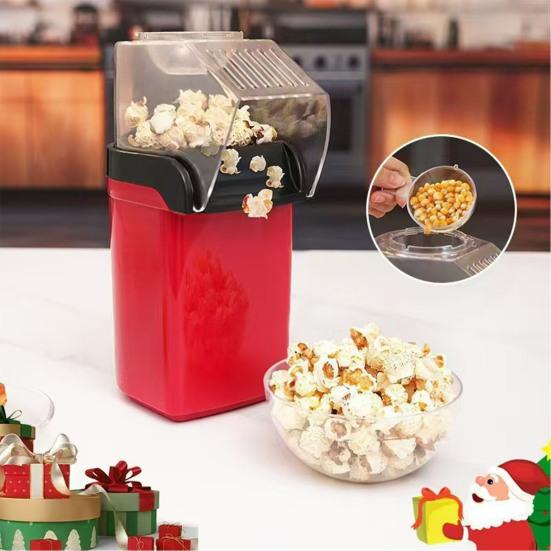 Mini Home Popcorn Maker Machine Compact Electric Air Popper for Dorm RV Healthy Oil-Free Snack Maker for Family