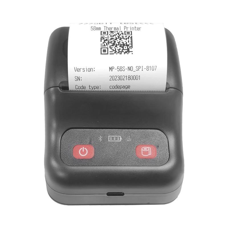 

Mini Wireless Bluetooth Receipt Printer with Type-C - Universal Portable Price Tag Printer USB+Bluetooth, Advanced Black (English, US Plug)