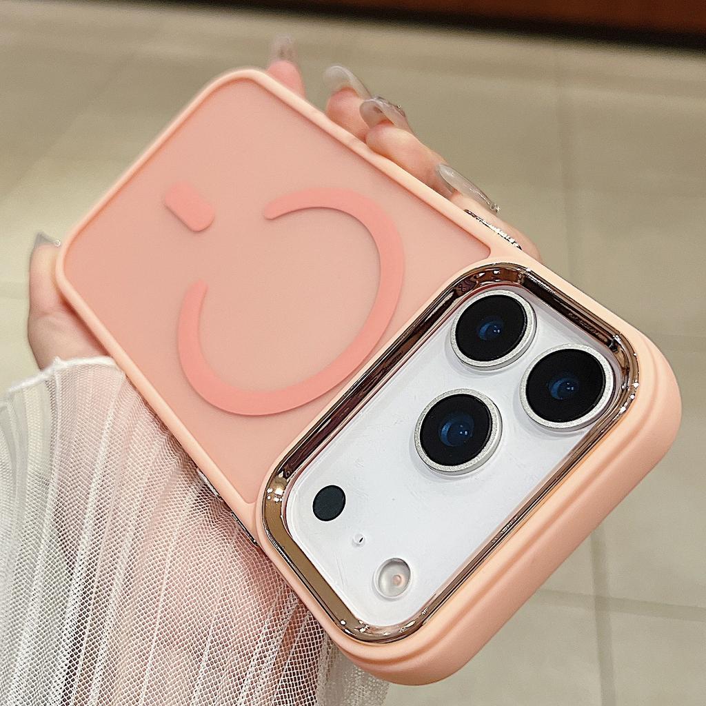IPhone18PROMAX Skin Matte Magnetic Mobile Phone Case Apple 17 Electroplated Frame Hard Protective Case