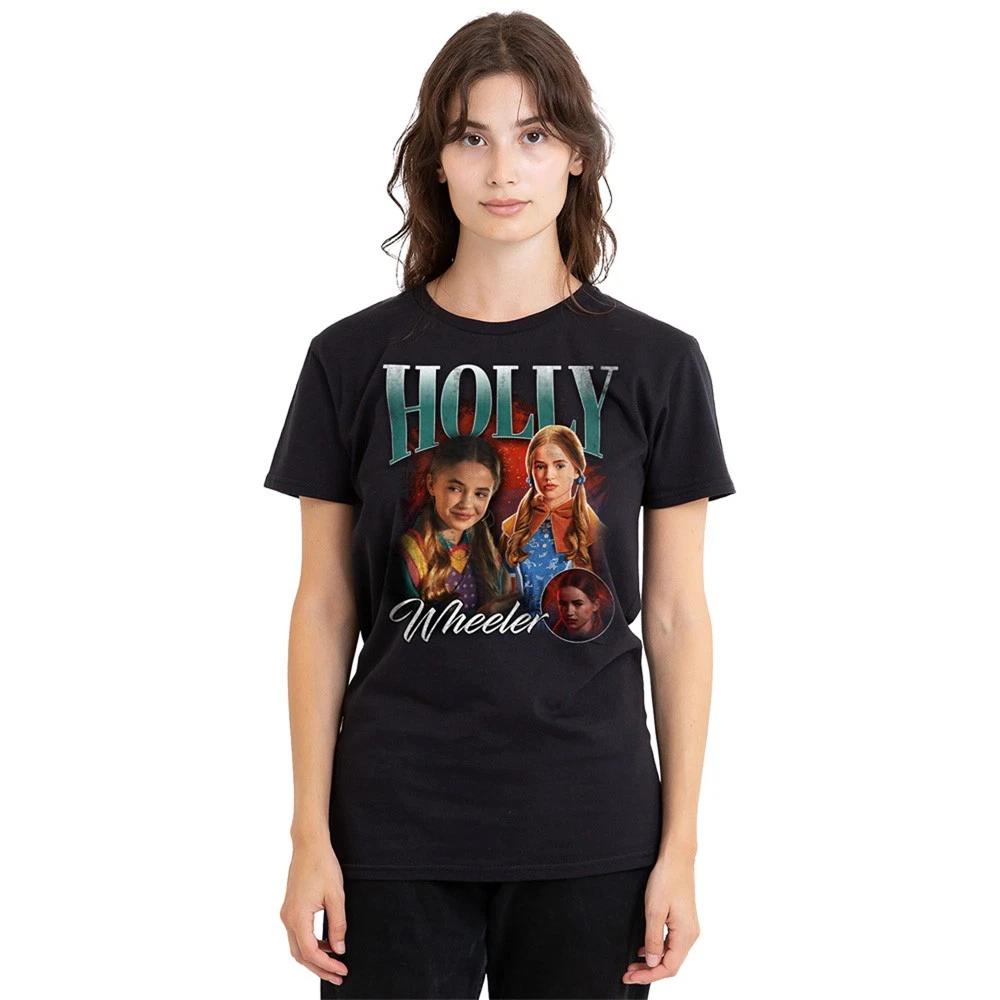 Stranger Things Holly Homage Womens T-Shirt S-2XL, Black S