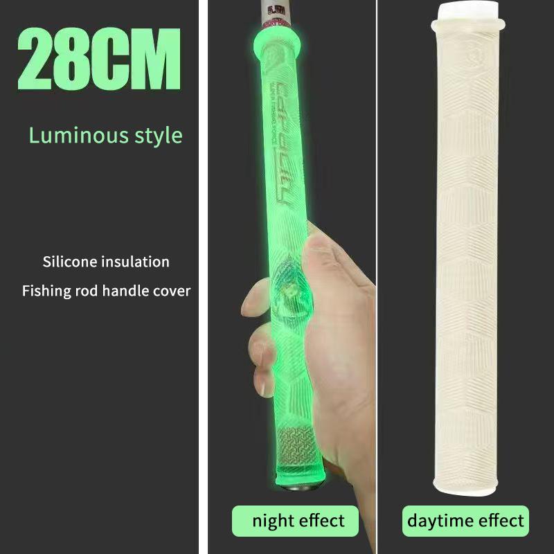 Silicone Fishing Rod Handle Wrap Replaceable Universal Anti-Slip Grips Cover Non Slip Multifunctional Hand Pole Grips