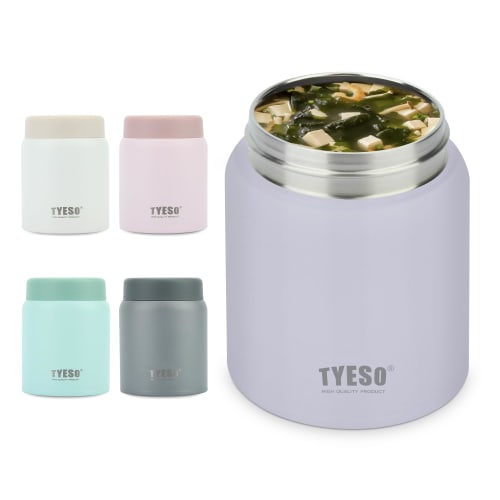 TYESO Vacuum Insulated Soup Jar, 220ml, Small, Lightweight, Compact, Convenient, Portable, Stainless Steel, Keeps Soup Hot or Cold, Wide Mouth Design,