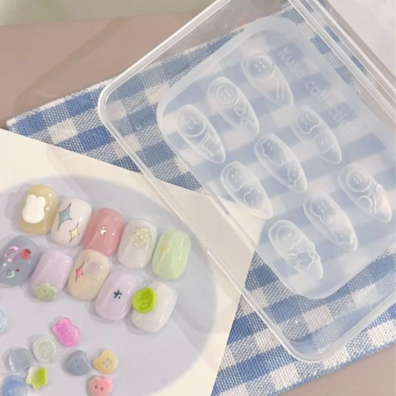 3D Chinese Style Lion Dance & Retro Egypt Silicone Nail Molds - DIY Nail Art Decoration Templates for Manicure Design Tools